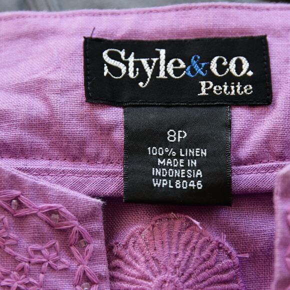 Style & Co. Llinen Purple tunic size 6P - Picture 4 of 4